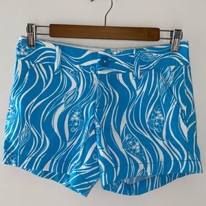 Lilly Pulitzer aqua/white the Callahan short 00